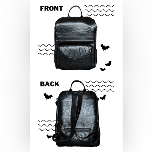 Bat Black Backpack - Picture 2 of 10